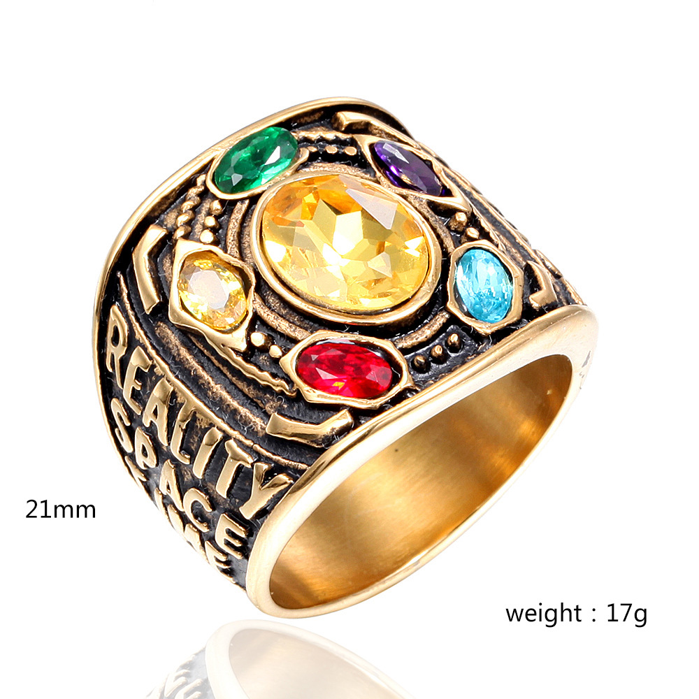 Nhẫn nam titan mạ vàng 18k chiến binh Viking