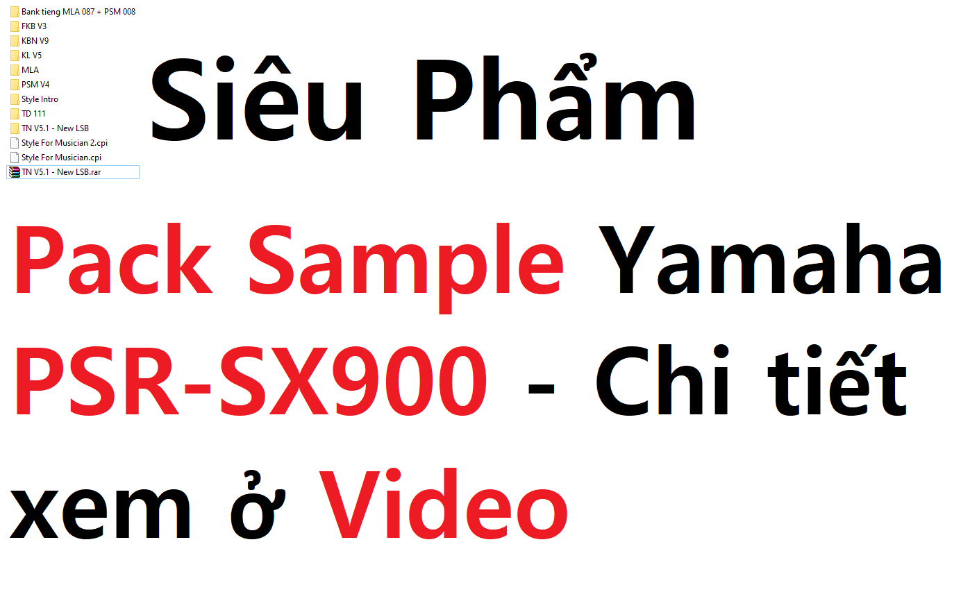 siêu phẩm pack sample yamaha psr sx900 1
