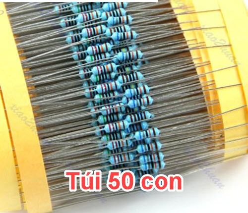 50 con trở vạch 1/4w 1% các giá trị 100k đến 1m