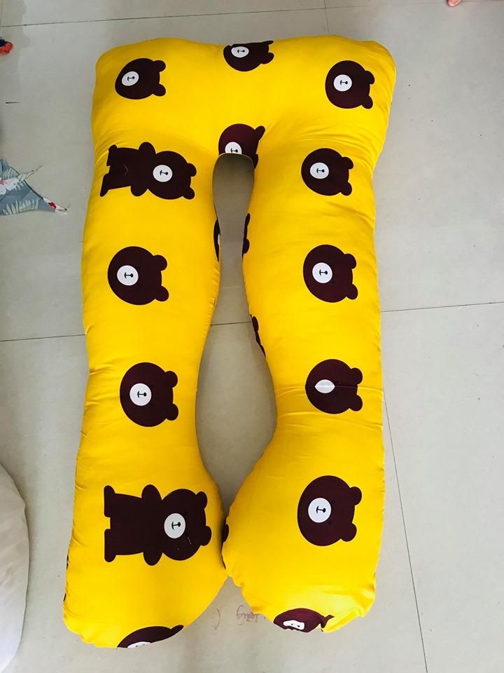 [TẶNG CẶP TÓC CÀNG CUA CHO MẸ] Gối chữ U gối ôm cho bà bầu HÀNG VIỆT NAM ảnh thật shop tự chụp