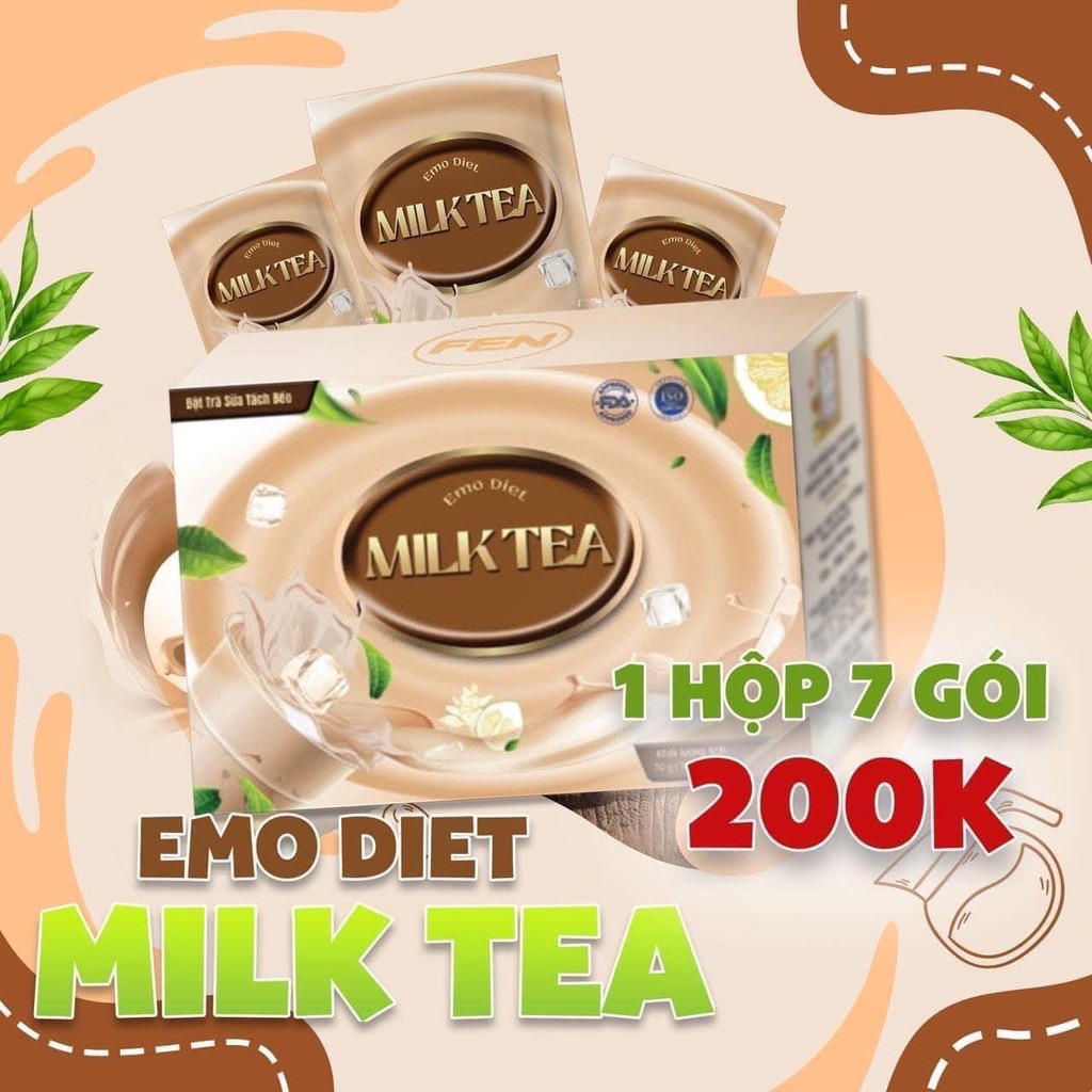 Nước uống trái cây vị trà sữa emo detox - tặng kèm bình pha