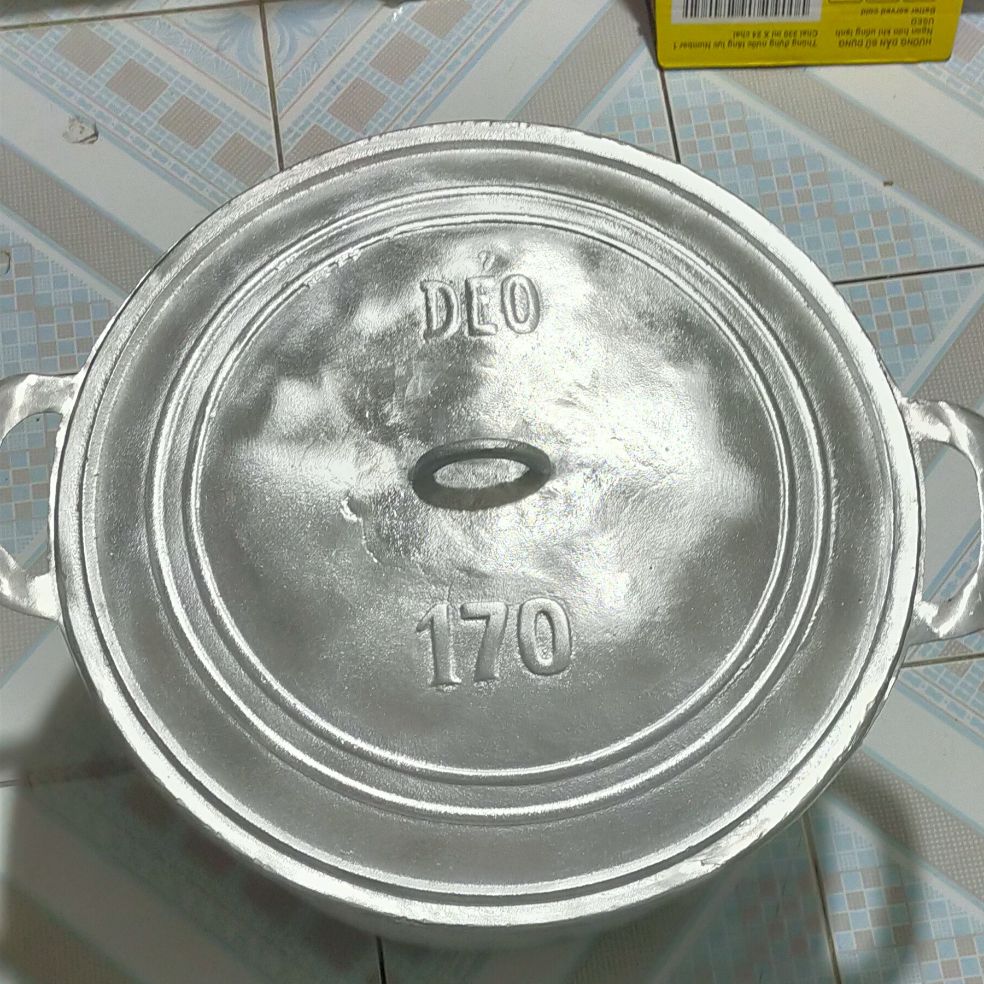 nồi gang đúc lớn nhất số 170 dk48cm cao 26cm đã xoa bóng