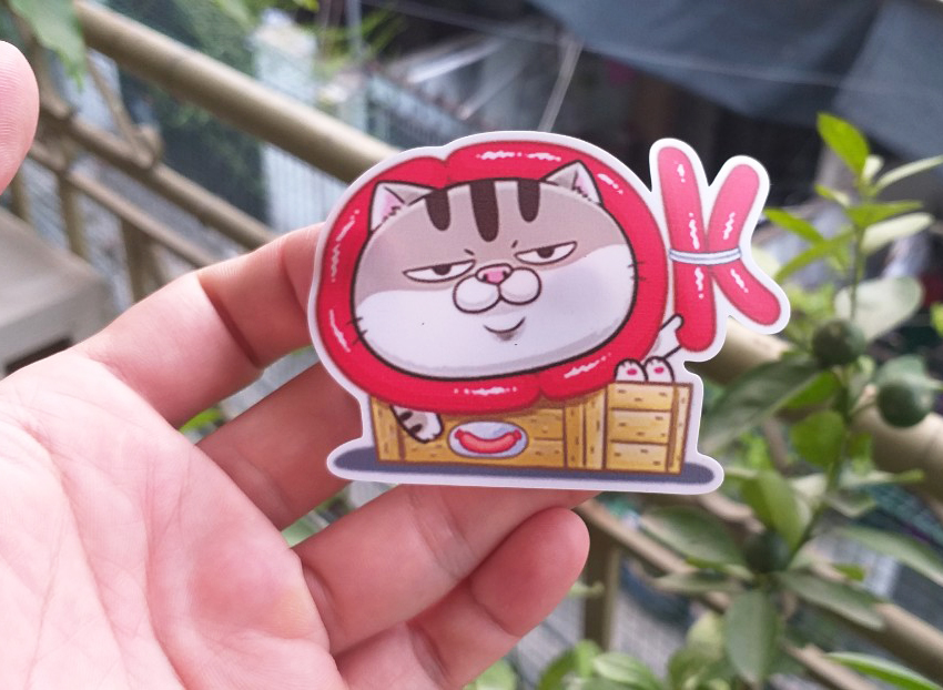[HCM]Bộ 40 Tem dán Mèo Mập sticker được cắt sẳn bằng máy chỉ lột dán sticker chống nước dùng trang trí nón bảo hiểm xe máy laptop điện thoại xe máy xe đạp vali đàn ghita bàn học phòng ngủ....