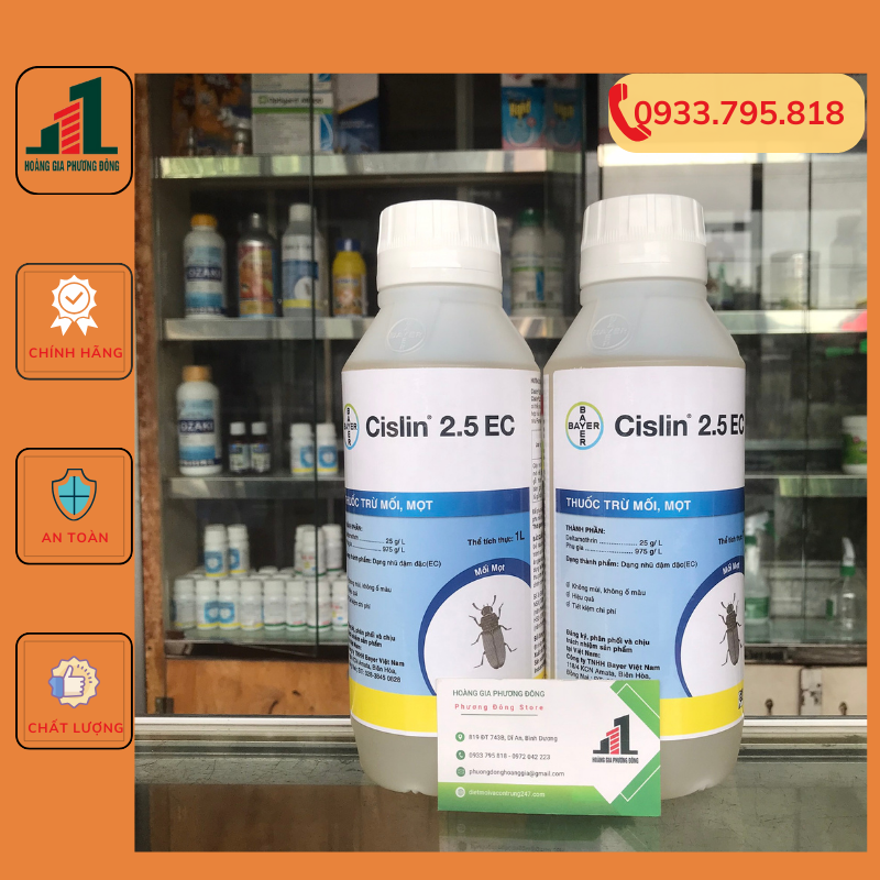 Thuốc diệt mối mọt Cislin 2.5EC - diệt mối mọt của bayer (Đức), chai 1 lít