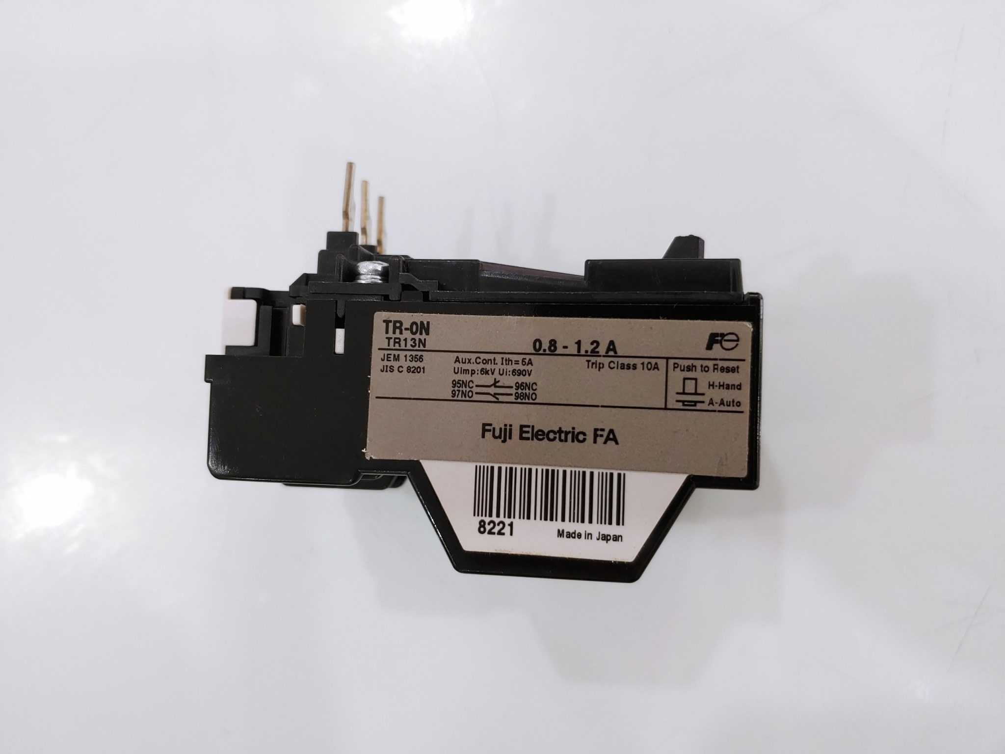 Relay nhiệt dùng cho Contactor Fuji Electric TR-0N 0.8-1.2A