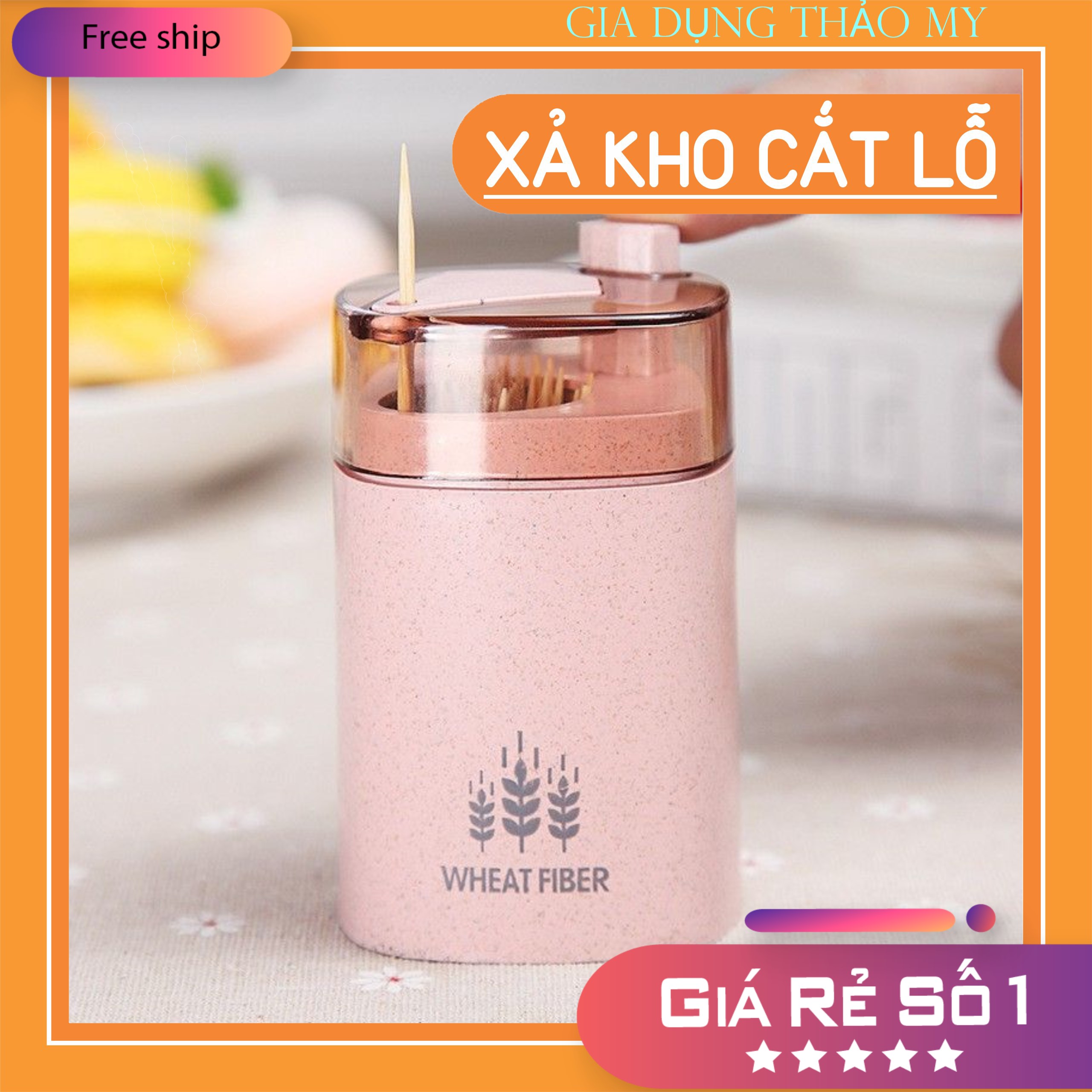 Hộp, ống đựng tăm cao cấp bằng lúa mạch