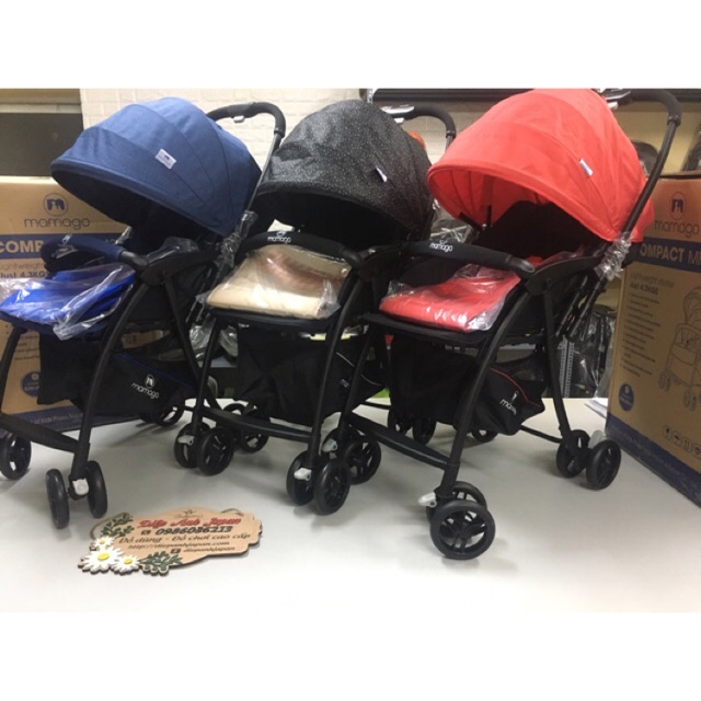 Xe đẩy Kids Plaza Compact 319 ( tên cũ Mamago Compact 319 màu đen, Compact 319 Linen Premium xanh, đỏ