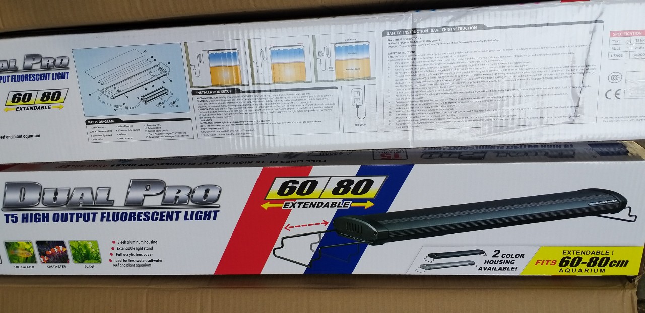 Đèn ODYSSEA T5HO 2 bóng dùng cho hồ từ 60 đến 80cm, đèn chuyên dụng hồ thuỷ sinh