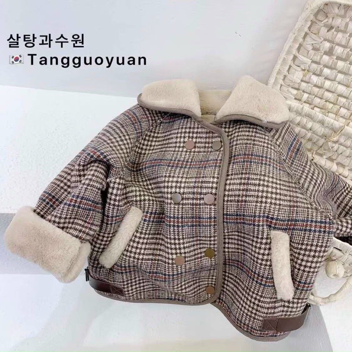 Áo khoác dạ kẻ caro quảng châu cao cấp cho bé gái và bé trai· từ 10-20kg - NHIM BABIES