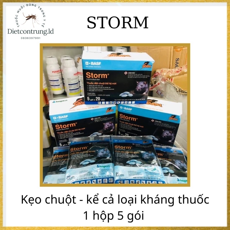[ combo 5 gói kẹo chuột STORM - dùng cho chuột đã nhờn bả ]