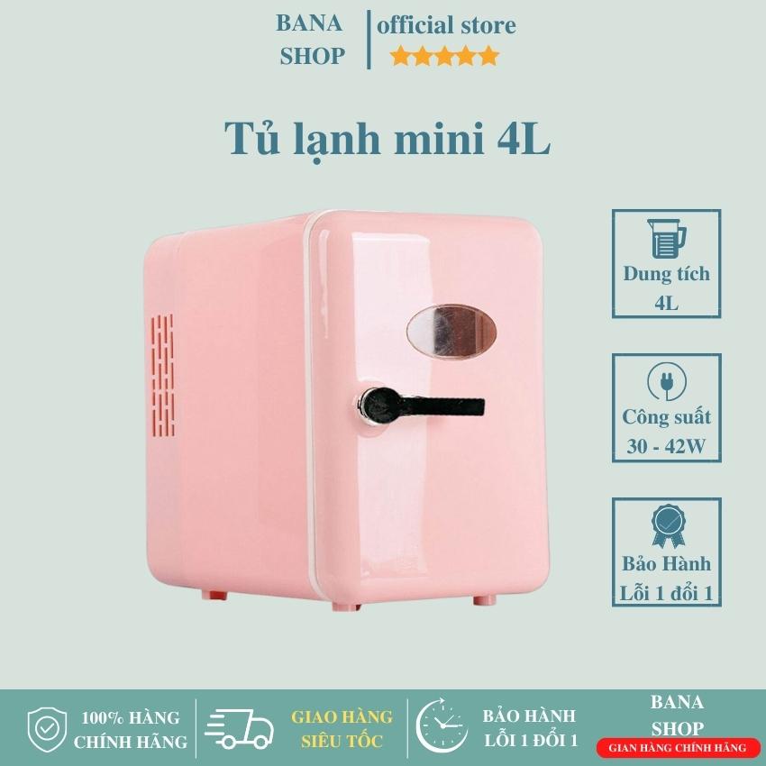 Tủ Lạnh Mini 4L, Tủ Lạnh Đựng Mỹ Phẩm Làm Lạnh Nhanh Giúp Tiết Kiệm Điện Và Không Gian, Nhỏ Gọn Tiện