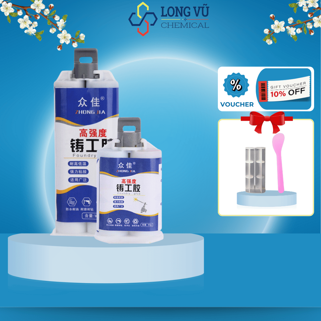 Keo hàn sắt thép kim loại, keo hàn nhựa ống nước, keo dán kim loại, gỗ, nhựa siêu cứng chịu nhiệt 200 độ C - Tuýp 100ml