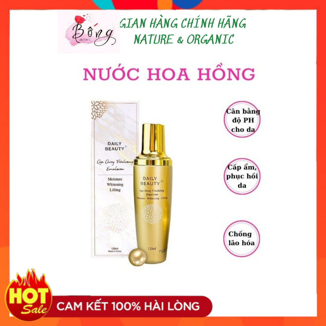 TONER, Nước hoa hồng, CÂN BẰNG ĐỘ PH, CẤP ẨM, LÀM SẠCH DA, SE KHÍT LỖ CHÂN LÔNG, DA ĐỀU MÀU, 120ML