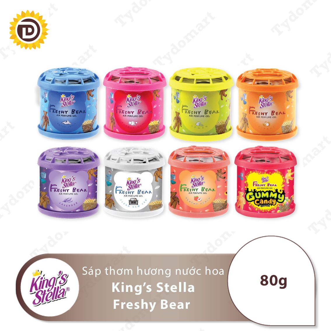 Sáp thơm dạng gel hương nước hoa King's Stella Thái Lan Freshy Bear 80g