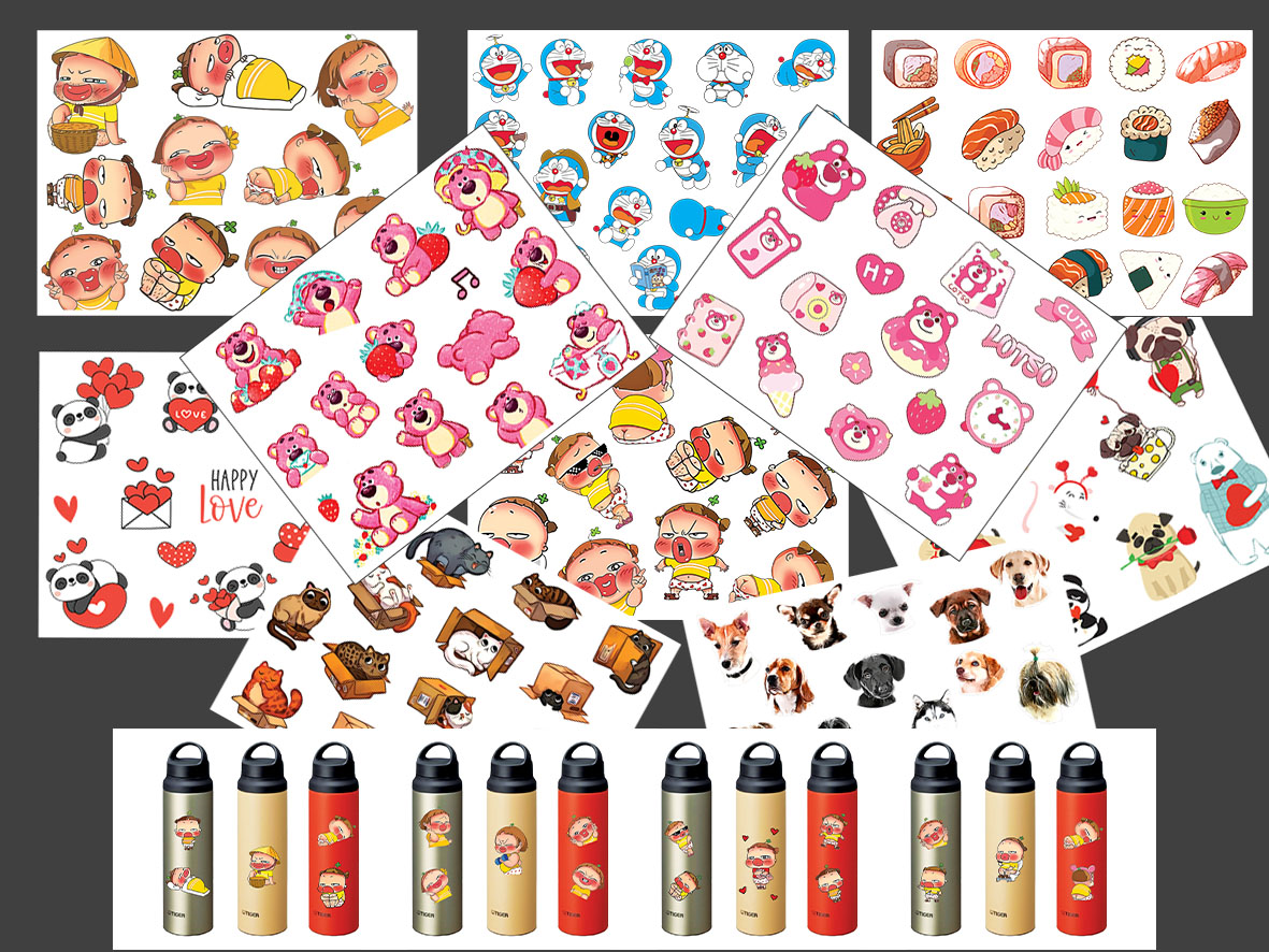 Sticker dán trang trí laptop, nón, vali