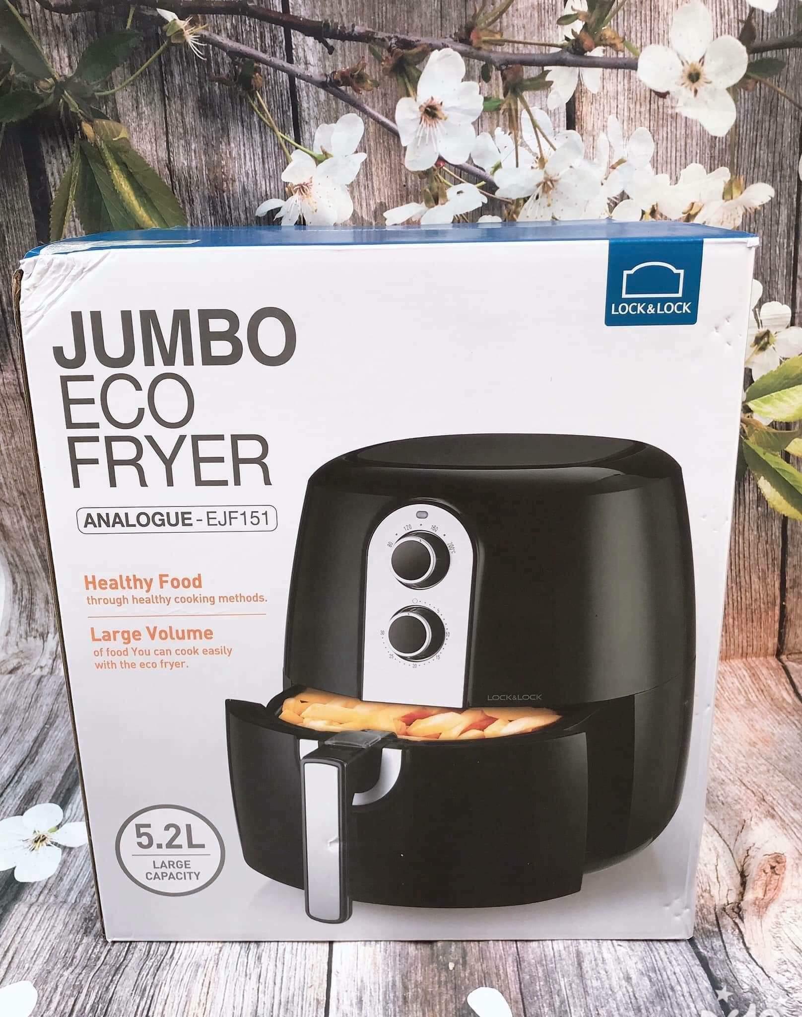 Nồi chiên không dầu lock&lock jumbo ejf151blk 5.2l