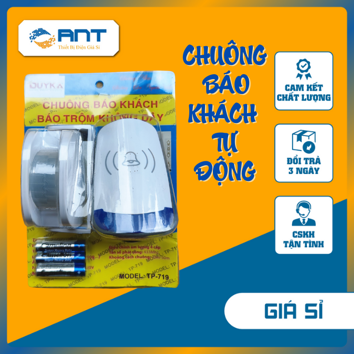 Chuông báo khách hồng ngoại, chuông báo khách tự động TP-719