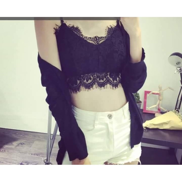 Áo bra 2 dây crotop katun có đệm thời trang đi biển siêu xinh