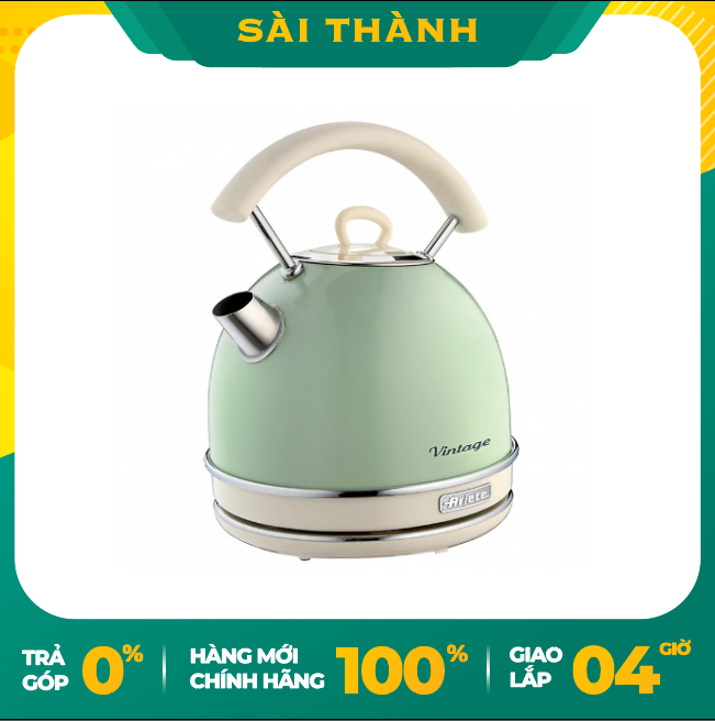 Bình đun tròn 1.7 lít - ariete mod.2877/04 - bảo hành chính hãng