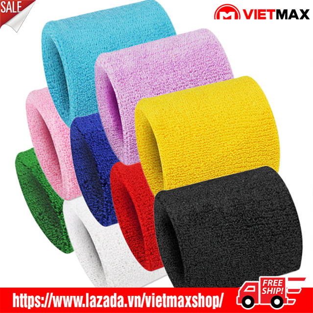 Bao cổ tay thể thao thấm mồ hôi, chặn mồ hôi chất liệu cotton mềm mại bảo vệ cổ tay