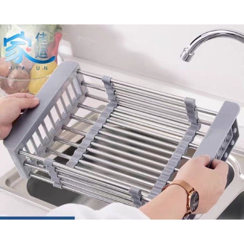 Free ship giá inox để chậu rửa bát - rổ gác bồn rửa chén đa năng
