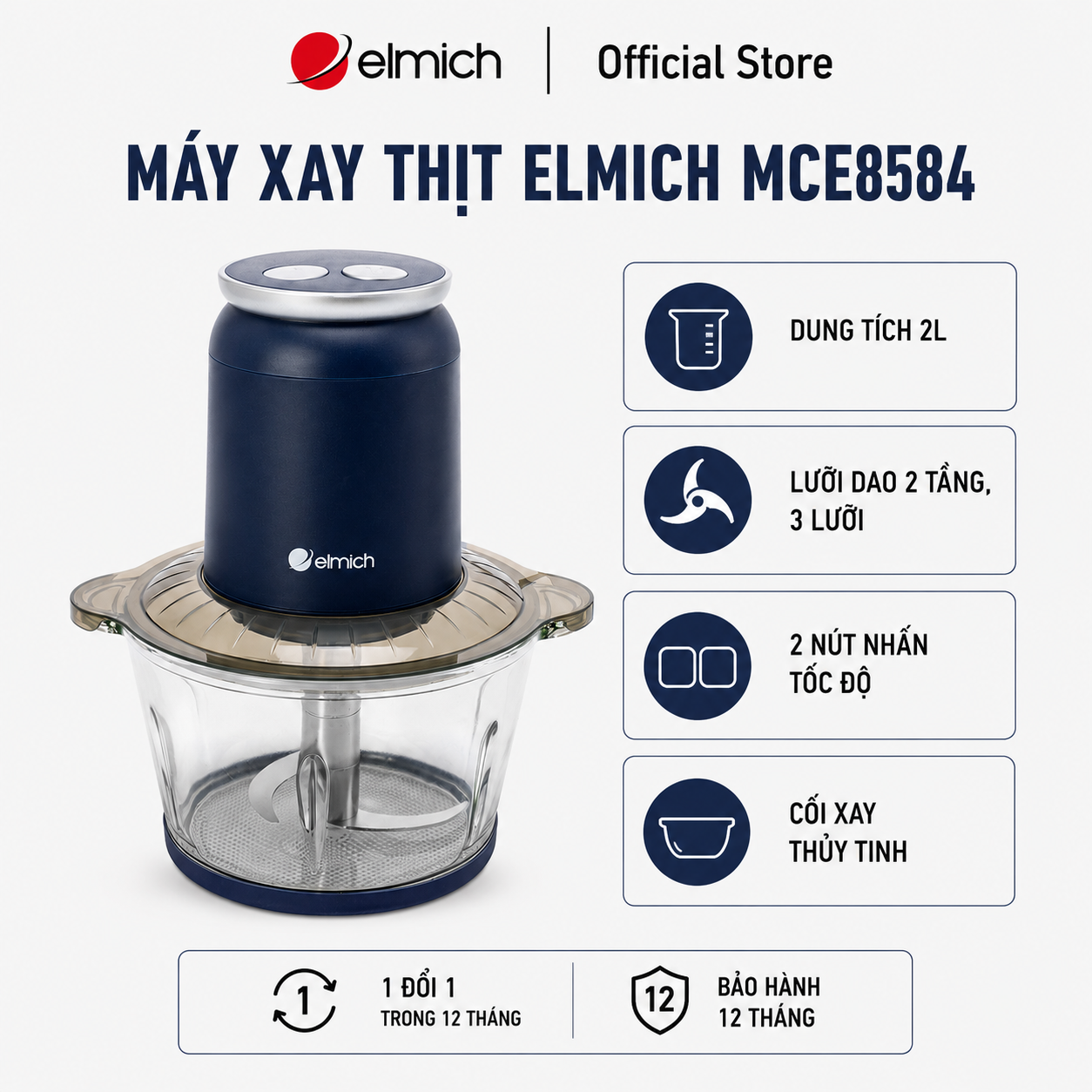 (Only June 25-29) Elmich Mce8584 Meat Grinder, 2L Capacity