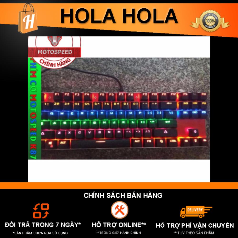 [HCM]Bàn phím cơ Motospeed K87 TKL LED Blacklight Rainbow Gaming Keyboard