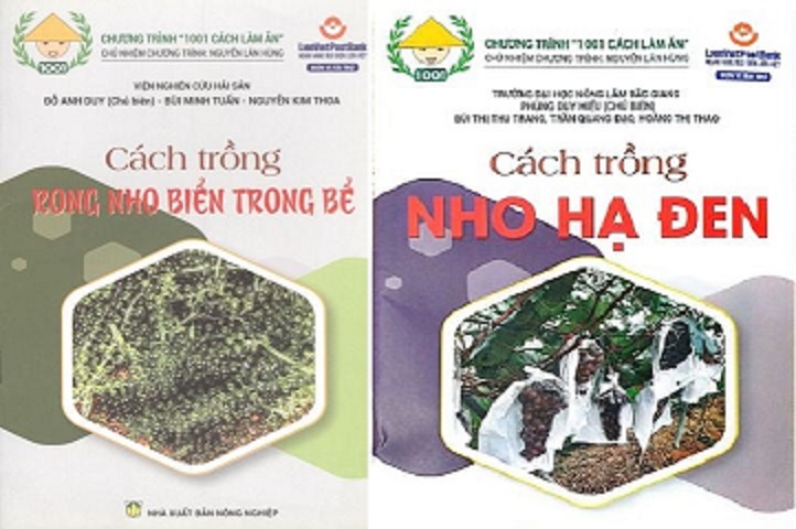 Sách - Combo Cách Trồng Nho Hạ Đen - Cách Trồng Rong Nho Biển Trong Bể
