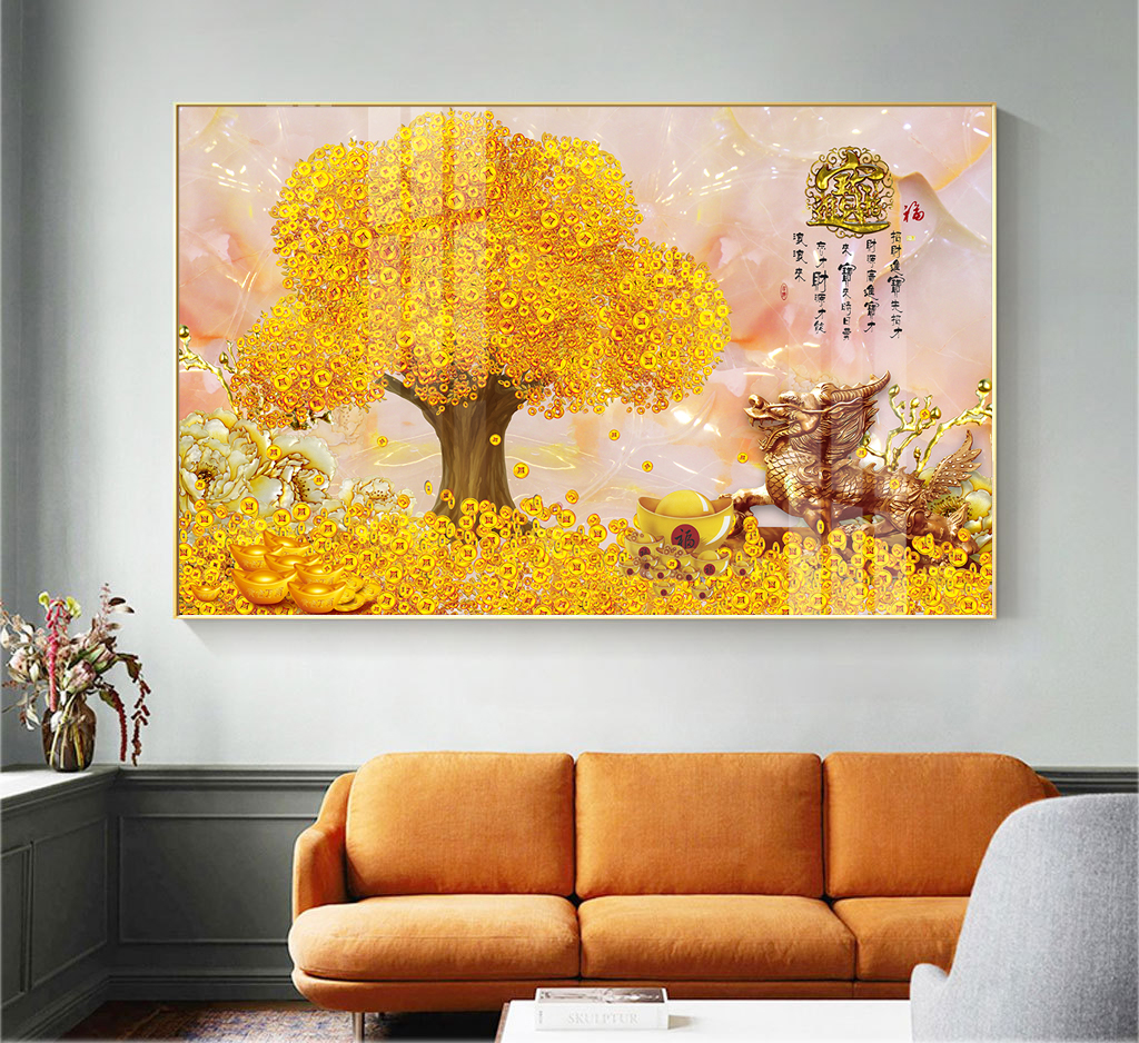 Tranh bóng kiếng Cây Tài Lộc Phong Thủy BK_0288