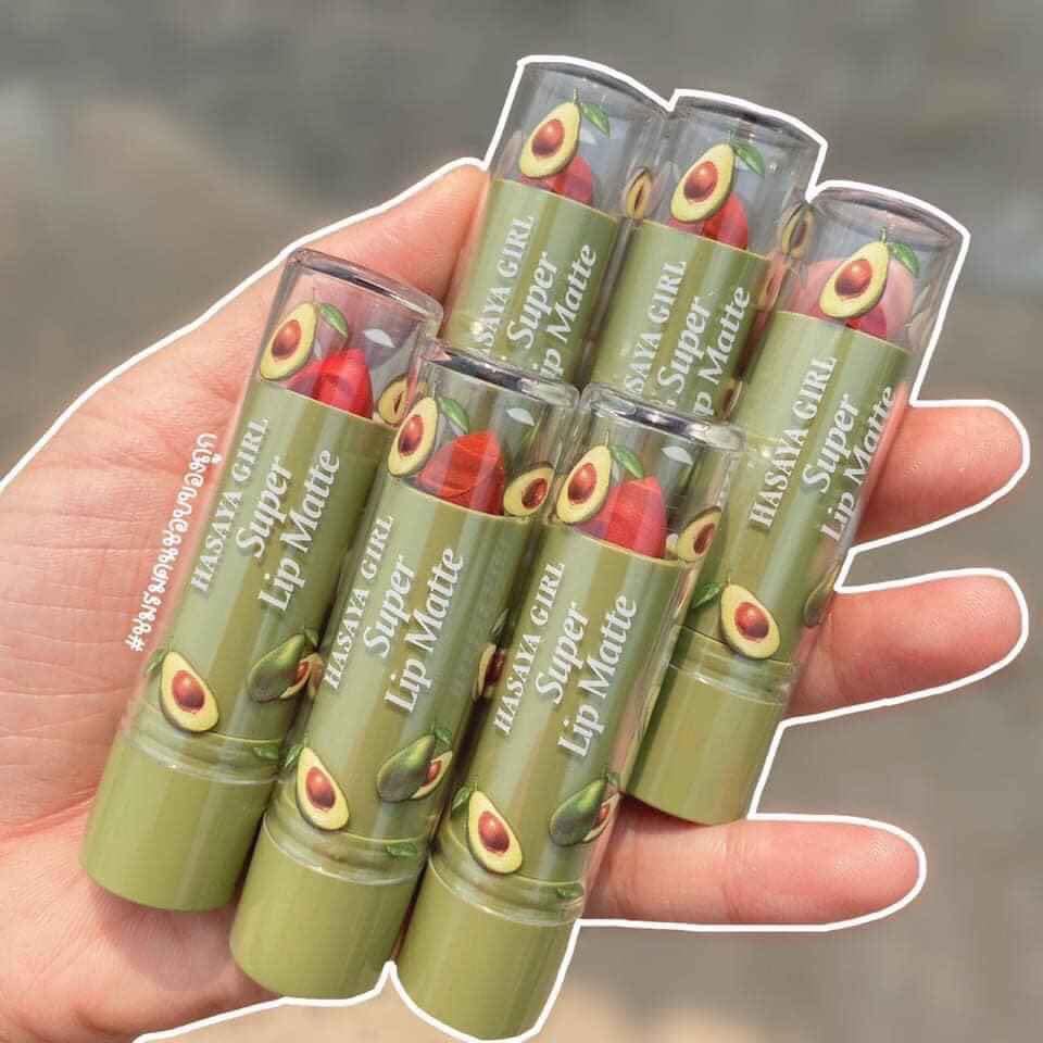 Sét 6 son thỏi lì hasaya girl avocado 🥑 super lip matte thái lan
