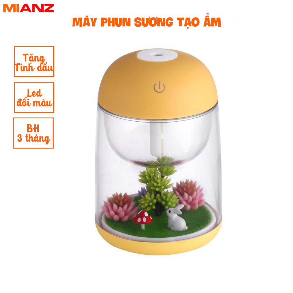 Đèn xông tinh dầu - Máy xông tinh dầu - Đèn xông tinh dầu hình cây - Đèn xông tinh dầu đèn LED 7 màu - Kaizo Mart