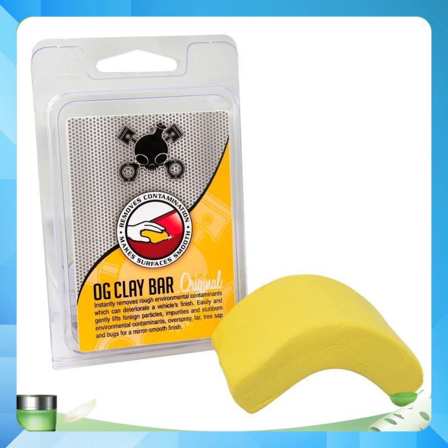 Đất sét tẩy bụi sơn truyền thống chemical guys yellow clay bar light – medium 100gram bar - 100g