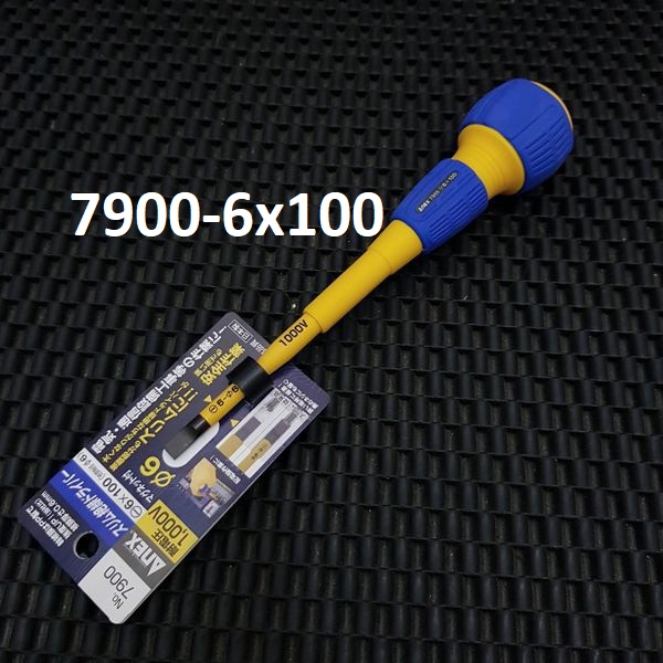 Tô vít cách điện cán tròn dẹp No.7900 Anex Nhật Bản
