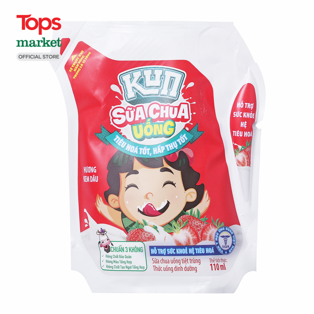 Sữa Chua Uống Lif Kun Vị Dâu 110ML - Siêu Thị Tops Market