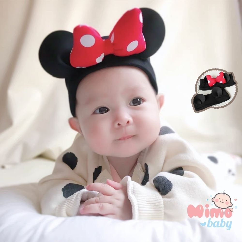 Băng đô bản to nơ mickey dễ thương cho bé