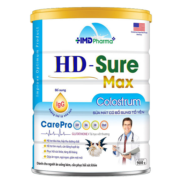 Sữa Mát Dinh Dưỡng có bổ sung Tổ Yến HD Sure Carepro 900g