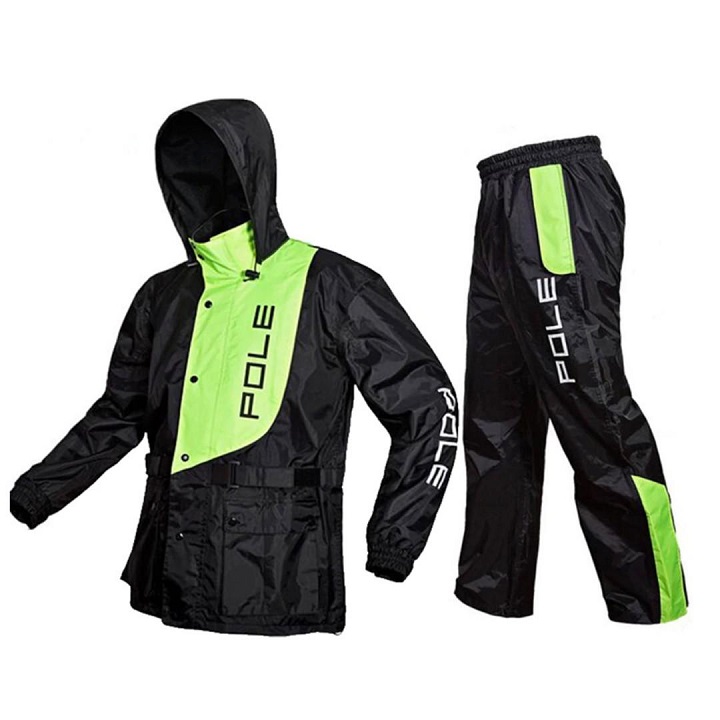 Bộ Quần Áo Mưa 2 Lớp POLE RACING Chính Hãng, Chất Liệu Cao Cấp
