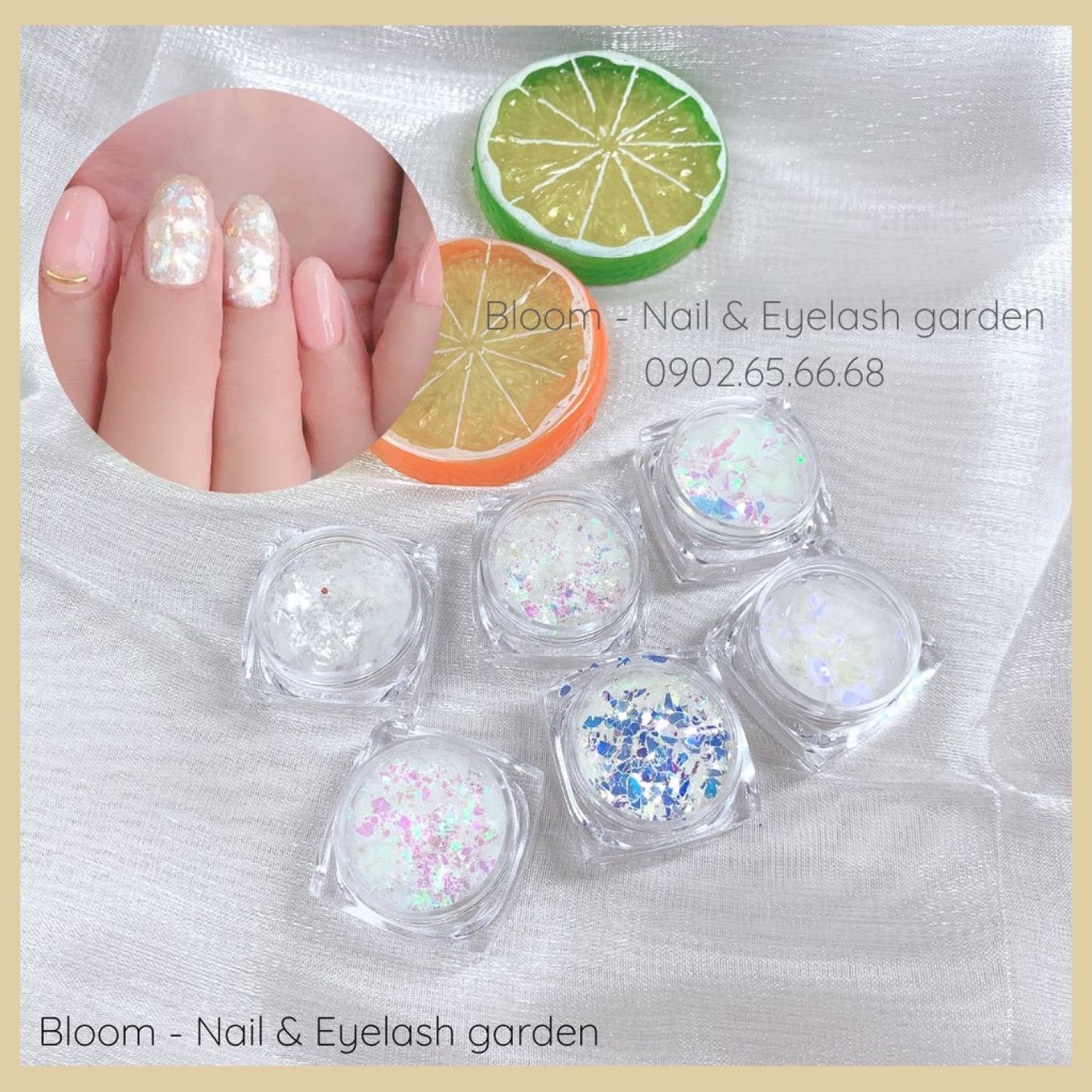Set gương vụn, giấy thuỷ tinh - Dụng Cụ Trang Trí Nail Đẹp