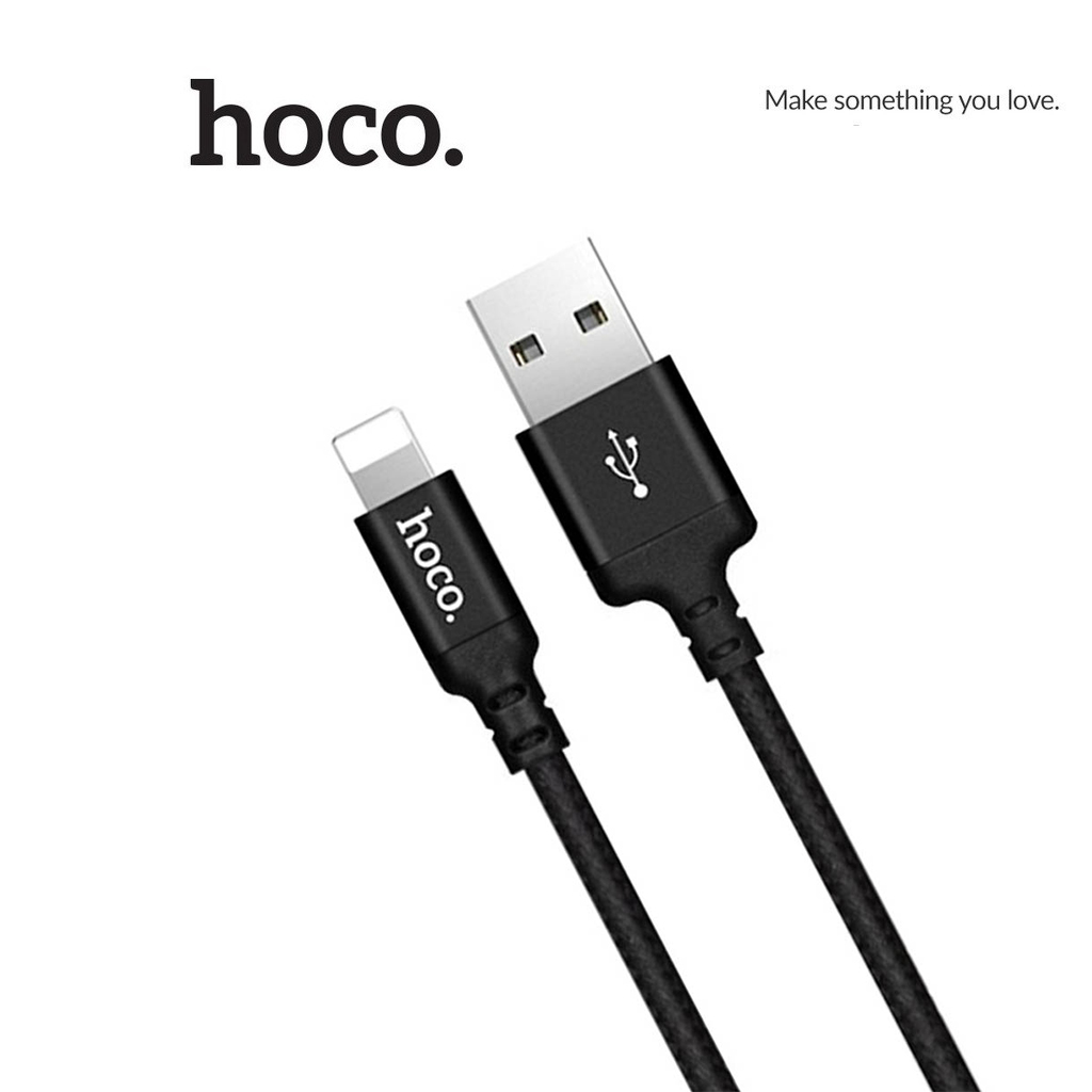 Cáp sạc 2.4A Hoco X14 chân Lightning dây dù siêu bền dài 1M cho iPhone/iPad