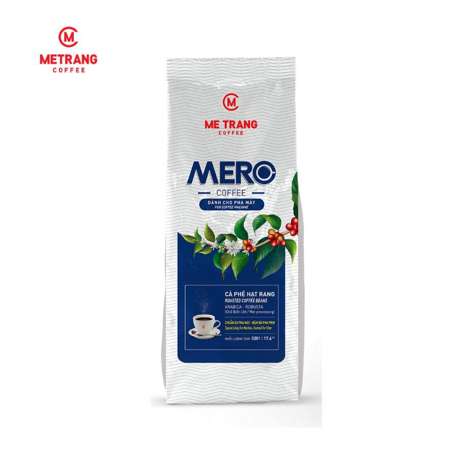 Cà Phê pha máy Mê Trang MERO - túi hạt 500g - Cà phê nguyên chất