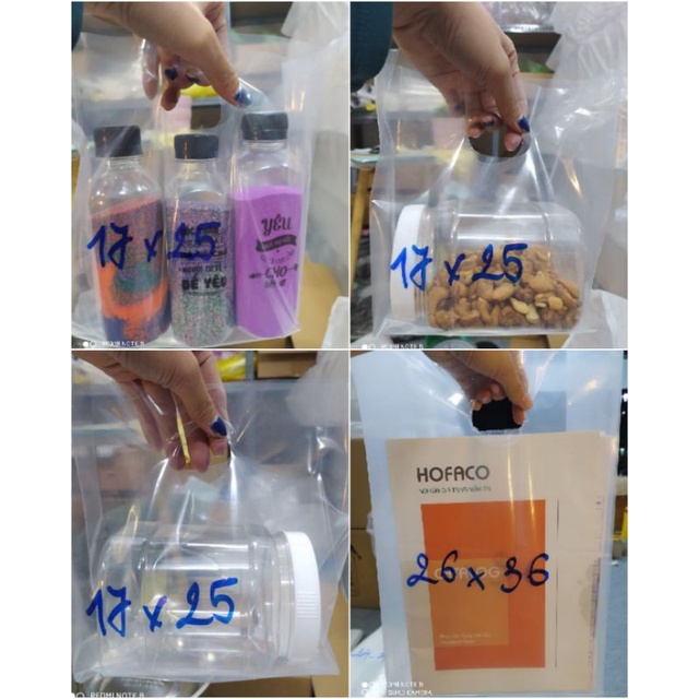 500gr túi trong suốt pp đựng đồ dùng