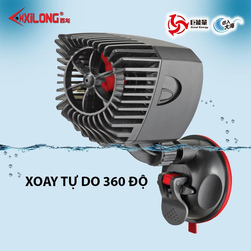 Máy bơm thổi luồng tạo sóng bể cá, bể thủy sinh Xilong XL-200 XL-210 XL-220