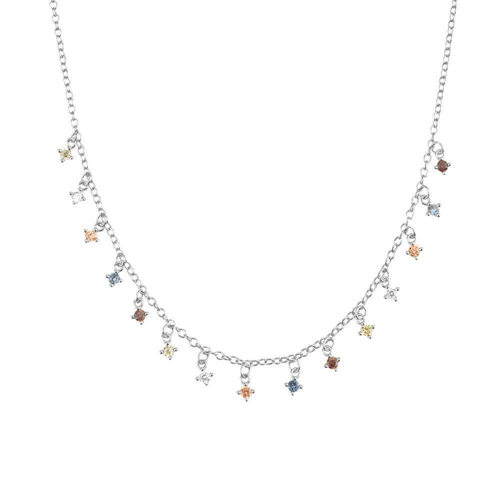 Andywen 925 Sterling Bạc mùa hè Sage Zircon CZ Stud Bông tai thả piercing năm con cáo Vòng đeo tay chuỗi Vòng trang sức sethot