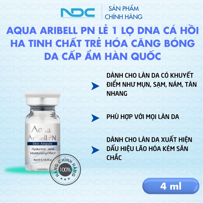 Aqua aribell pn- lẻ 1 lọ dna cá hồi ha tinh chất trẻ hóa căng bóng da cấp ẩm 4ml hàn quốc - ndc shop