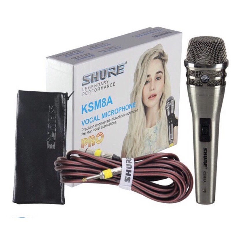 Micro Có Dây Cao Cấp SHURE KSM8A-Chuyên Dùng Cho Âm Thanh Sân Khấu-Phòng KARAOKE, Sự Kiện...Bảo hành 12 tháng