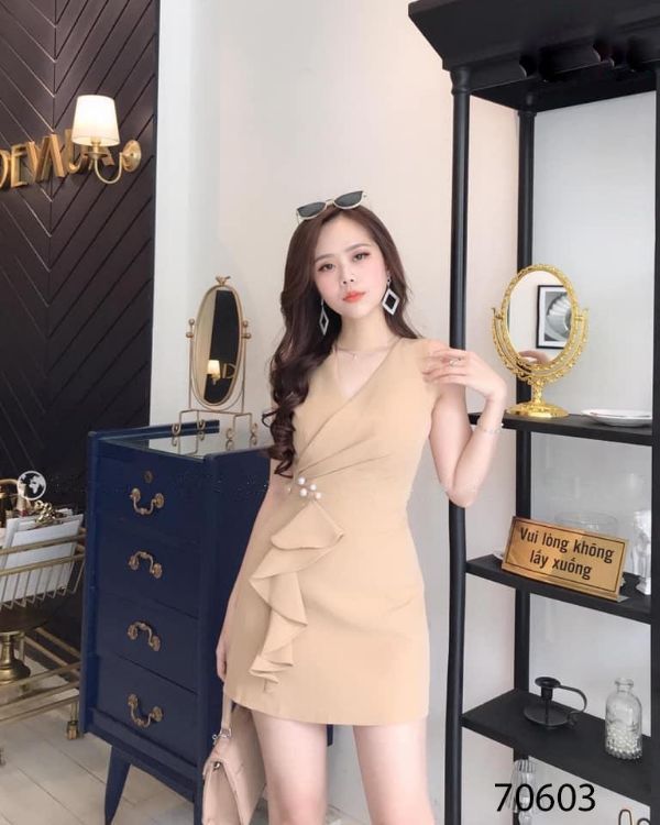 [HCM]ĐẦM ÔM BODY SÁT NÁCH CỔ VEST TRẺ TRUNG SIZE TỪ 40-71KG