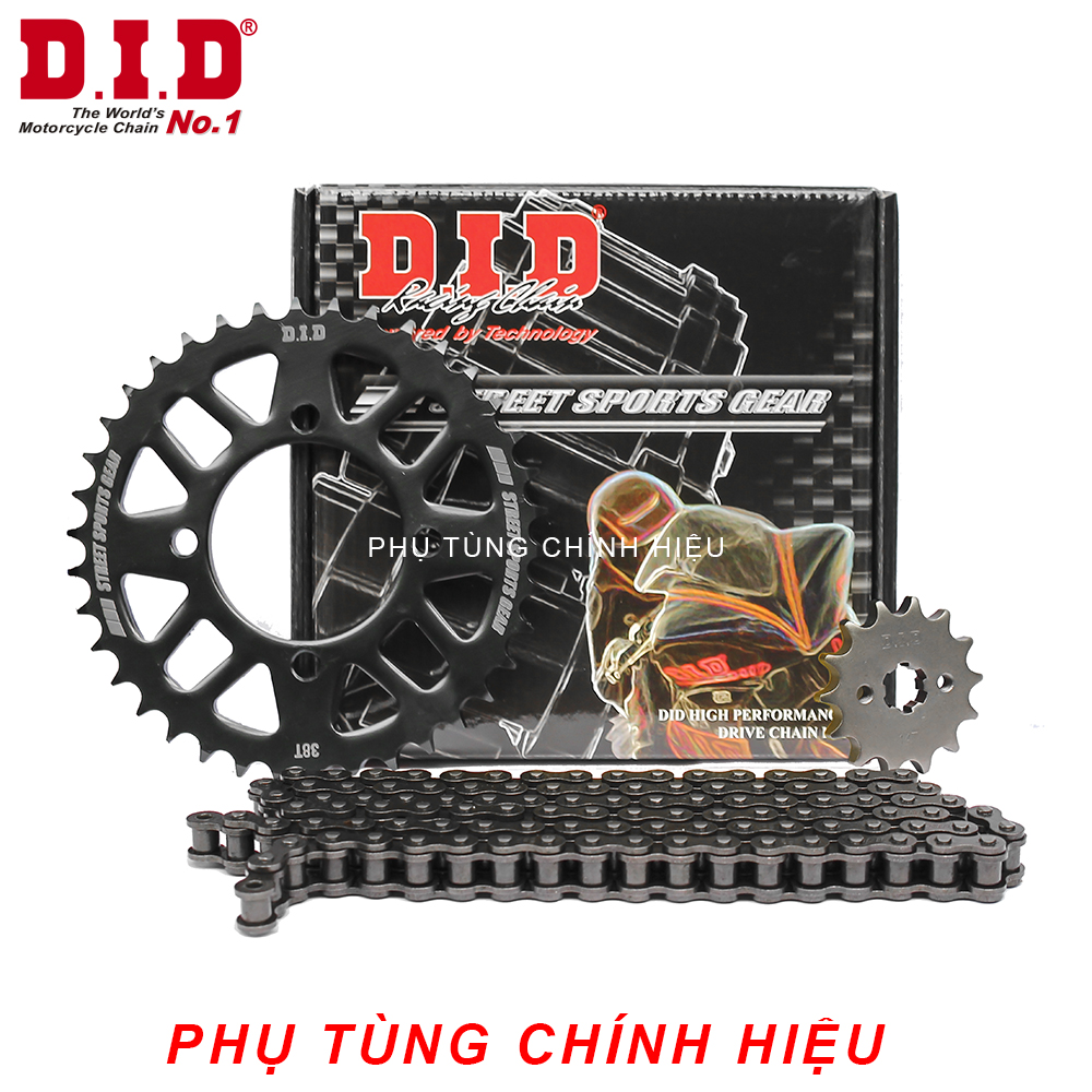 Nhông sên dĩa did exciter 135/2011 sên đen hds - 100% hàng chính hãng