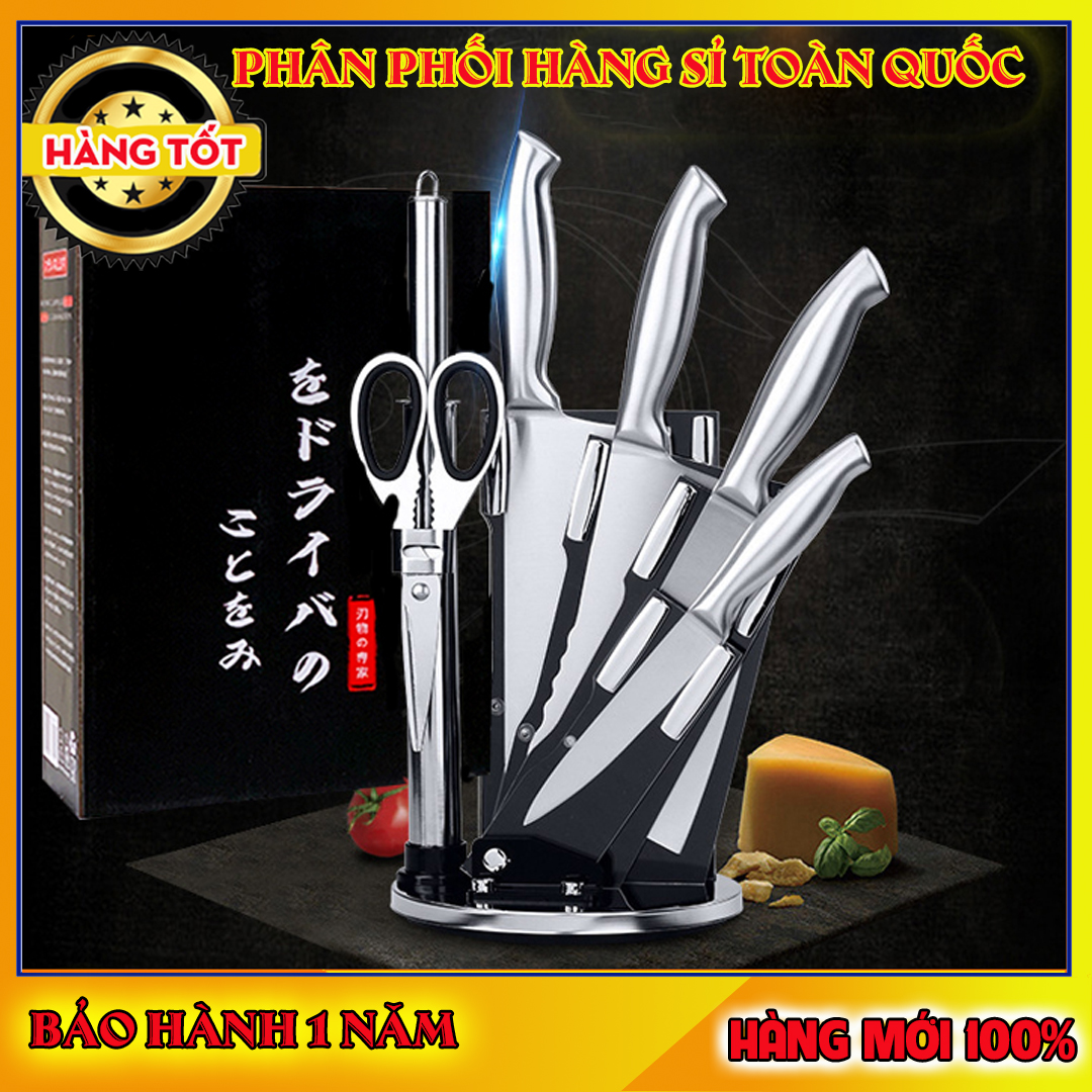 [KHẮC CHỮ] Bộ Dao Làm Bếp Nhật Bản 5 Món Làm Từ Inox Bền Đẹp Cứng Chắc, Chống Gỉ Sét, Chống Ăn Mòn, An Toàn Sử Dụng CG CENTER