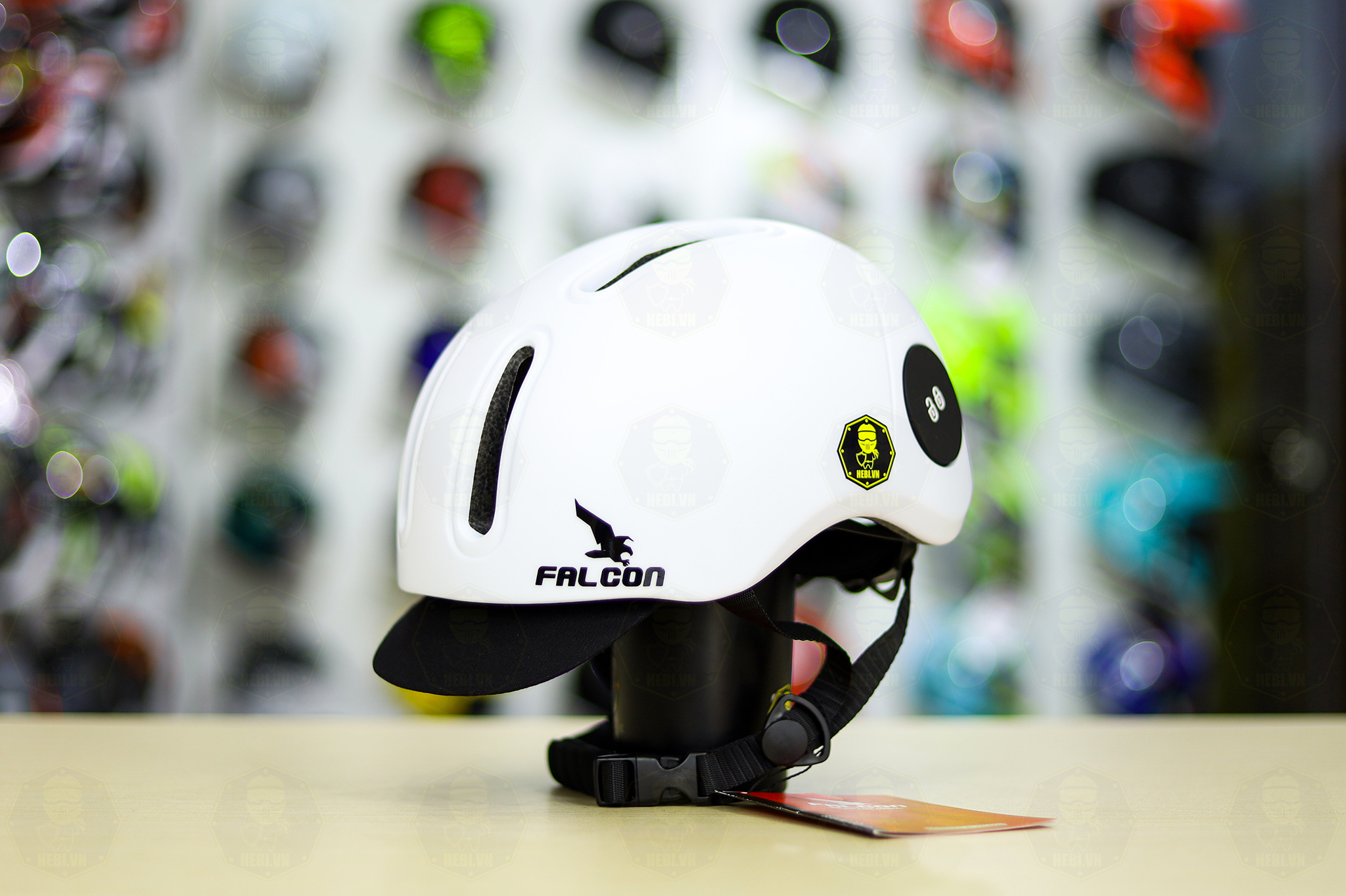 NÓN THỂ THAO POC FALCON F05 MÀU TRẮNG XÀ CỪ TẶNG TÚI VÀ HỘP