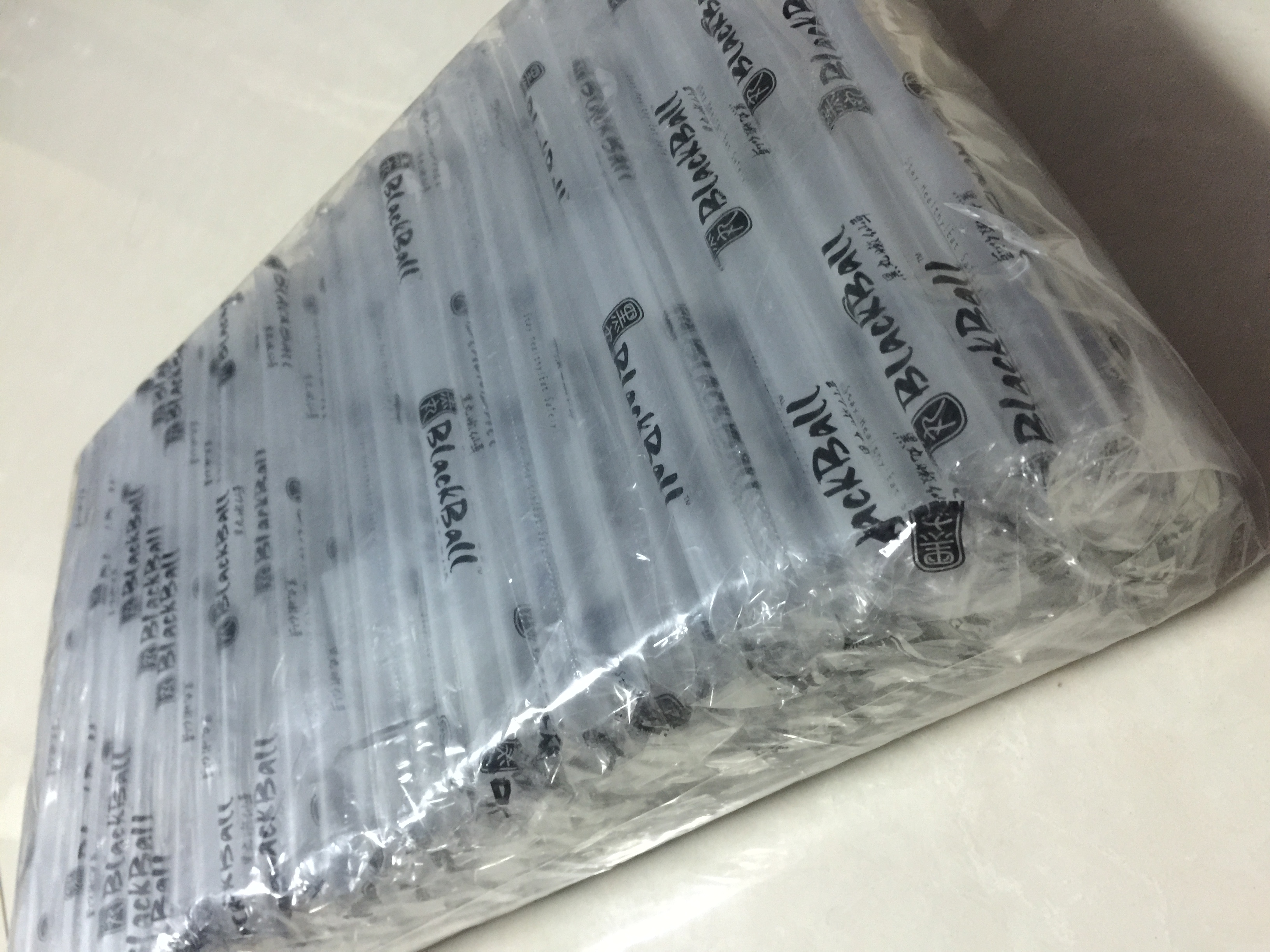 200 cái ống hút trân châu phi 12. Có màng bọc riêng từng cái